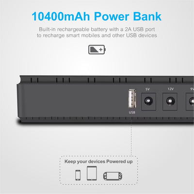 Astrum PB070 10400mah 18w Mini Ups Power Bank for WIFI Router (A91507-B)
