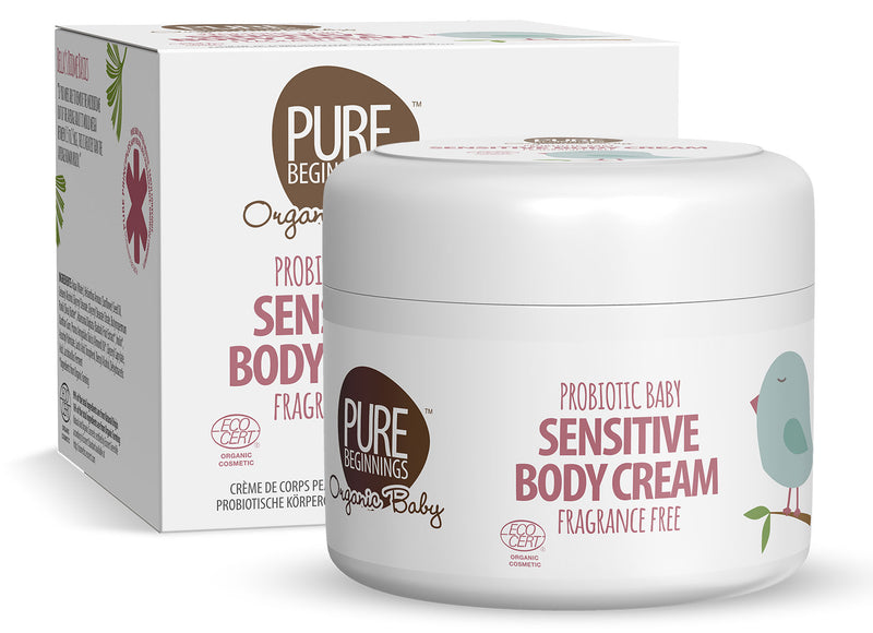 Pure Beginnings Probiotic Baby Sensitive Body Cream - Fragrance Free 250ml Hydrating, Protects and Nourishes the Microbiome of New-Borns