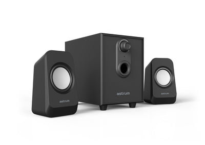 Multimedia Desktop Bluetooth Speaker System with 2.1CH 20W RMS and Wooden Subwoofer