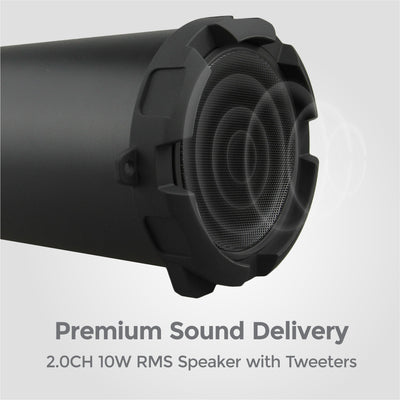 Multifunction Wireless Round Barrel Speaker, Easy to Carry Strap, Deep Bass and 5 Hours Play Back