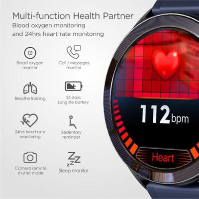 Smart Watch for Android and IOS Compatible 40mm Metal Full Touch Screen, IP68 Fitness Tracker