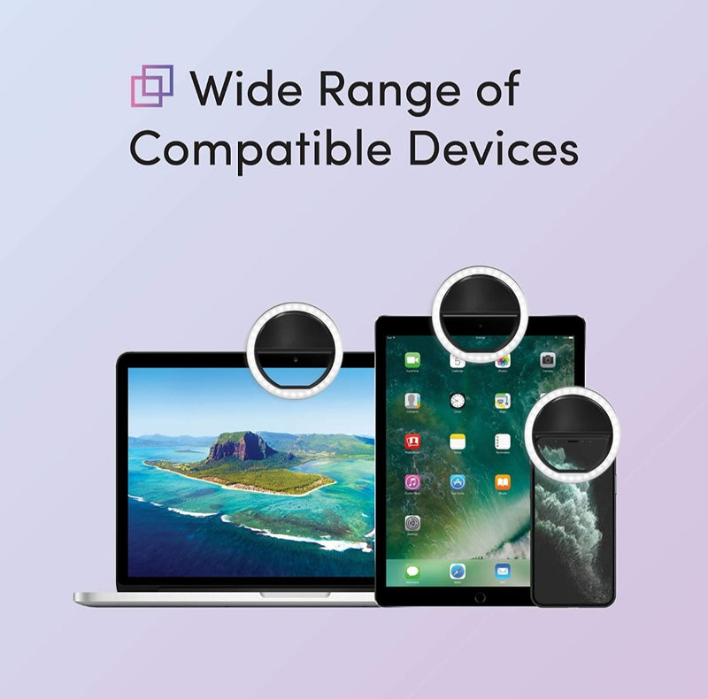 Battery Operated Selfie LED Ring Light Portable Clip-on