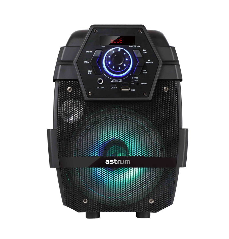 Multimedia Portable 6,5" Party Karaoke Speaker System with Wireless Mic, Remote and Rechargable