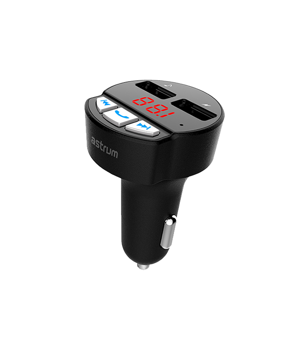 Car FM Wireless Transmitter + Charger, LED Display