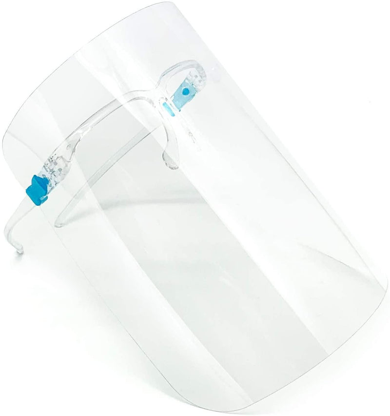 Designer Adult Face Shield With Glasses Frame, Anti-fog Protective Mask Safe Transparent 30 Micron