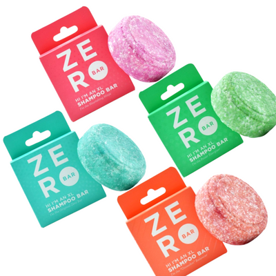 Zero Shampoo Bar 100g (4 Pack) Eco-Friendly, Cruelty-Free And Vegan Perfect Birthday, Mother's Day Gift Pack