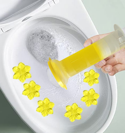 Toilet Gel Stamps 6 Discs 4 in 1 Deodorizing, Stops Limescale and Stains, Toilet Bowl Stick on Gel Cleaner Lasting Freshness Hygienic Application
