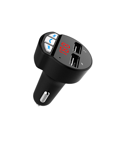 Car FM Wireless Transmitter + Charger, LED Display